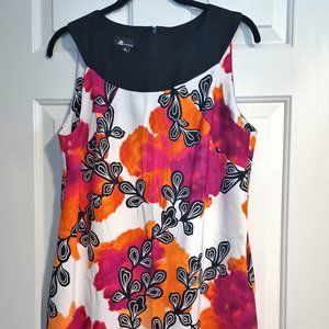 ABstudio Kohls Ladies Colorful Sleeveless Sheath Dress Size 16